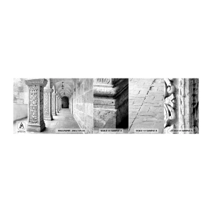 Échantillon De Papier Peint Standard Eco - Où cela mène-t-il…? - Architecture, Morceau, Noir et blanc - 100x30 cm