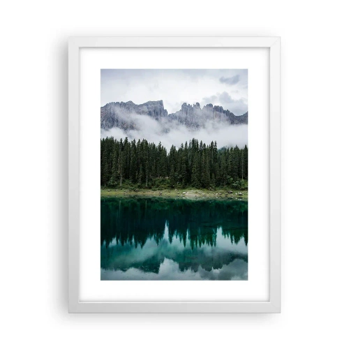 Affiche dans un cadre blanc - Poster - Chut, chut, ne réveillons pas l'eau qui dort - 30x40 cm