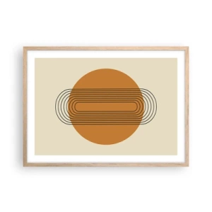 Affiche dans un chêne clair - Poster - Plan idéal - 70x50 cm