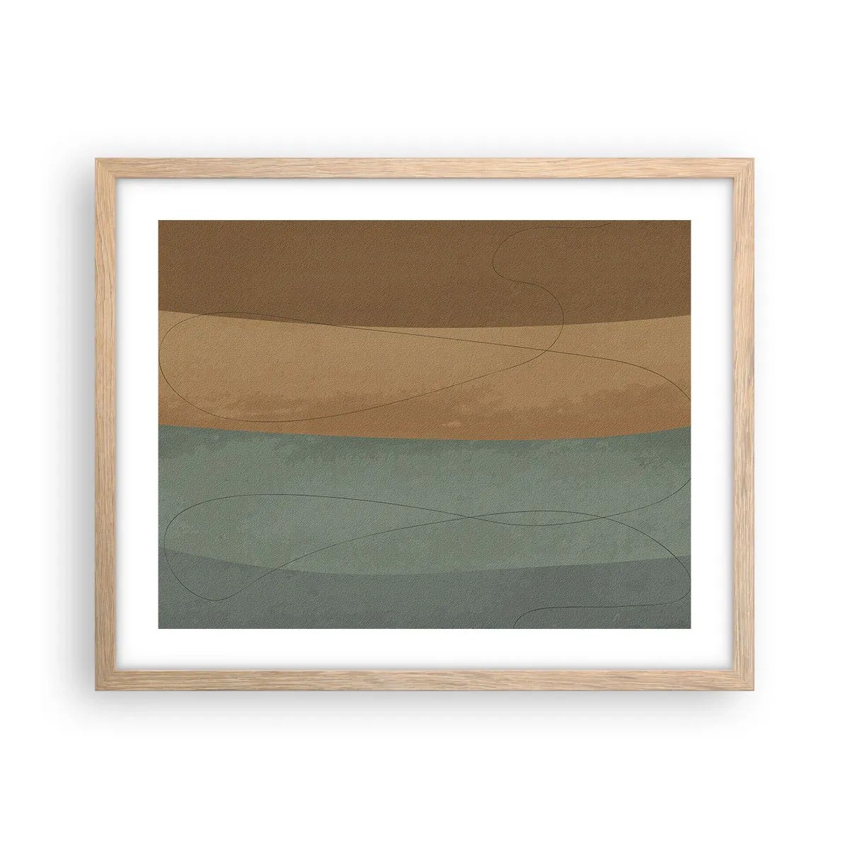 Affiche dans un chêne clair - Poster - Composition horizontale - 50x40 cm