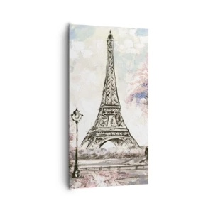 Impression sur toile - Image sur toile - Balade d'avril à Paris - 65x120 cm