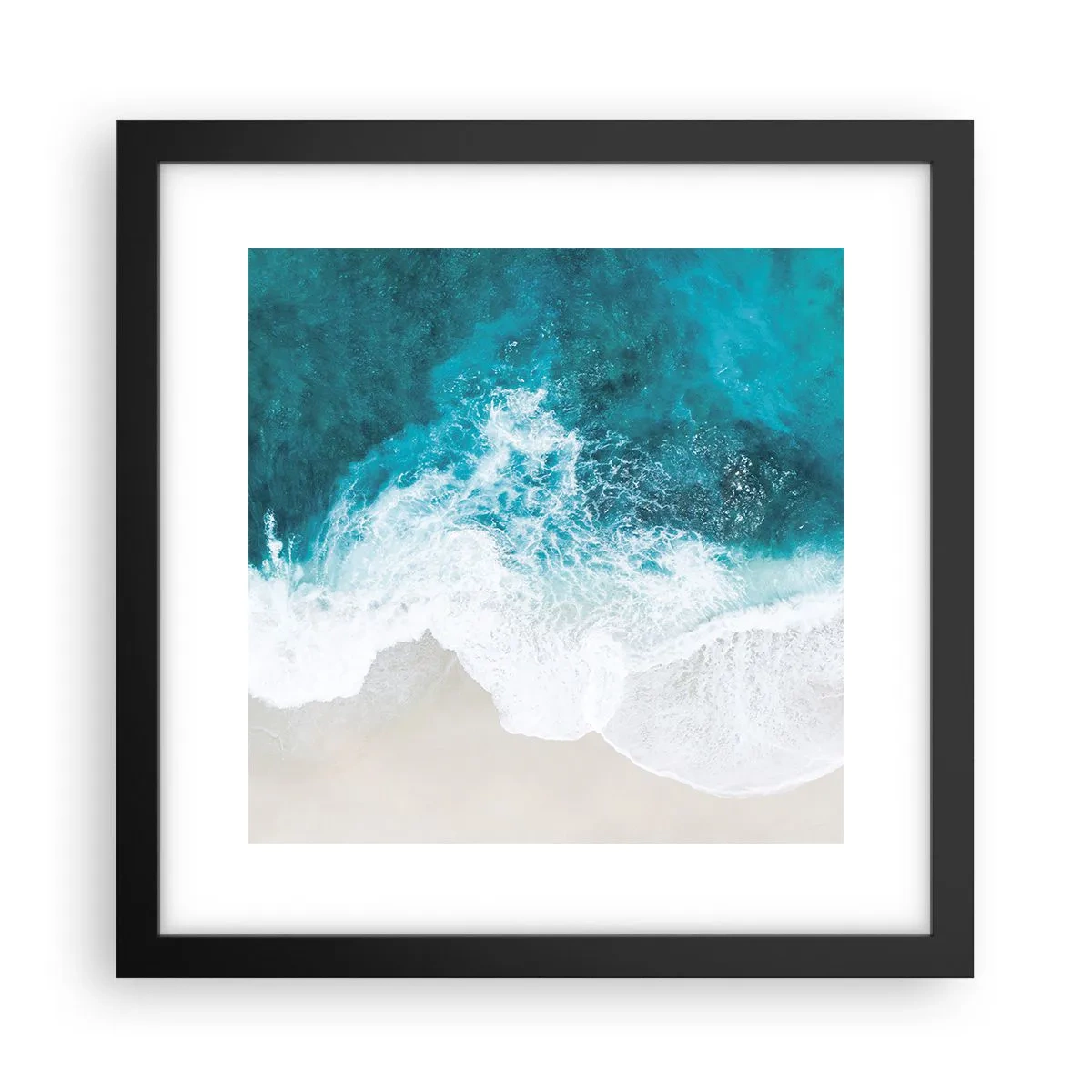 Affiche dans un cadre noir - Poster - Caresse naturelle - 30x30 cm