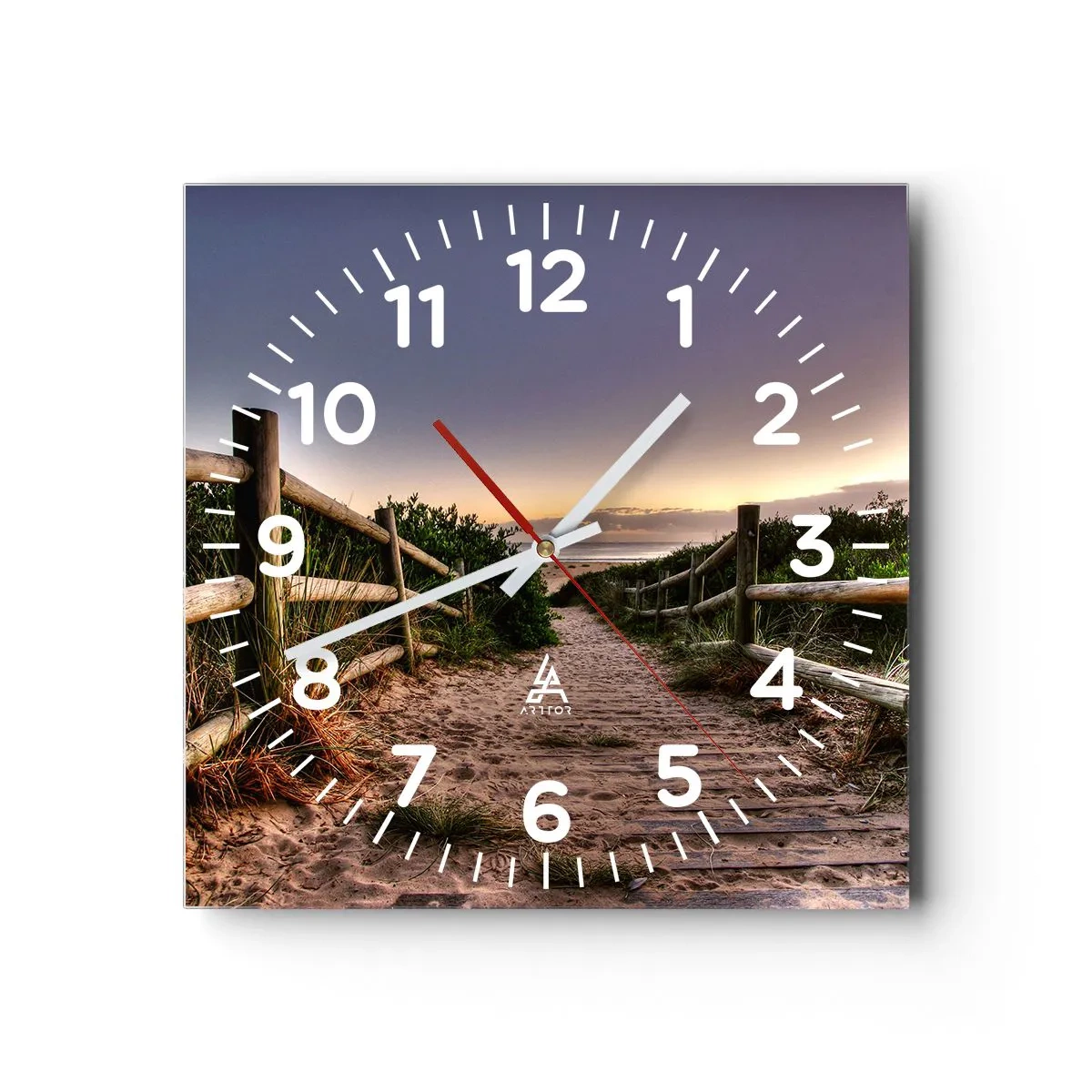 Horloge murale - Pendule murale - On voit déjà le but - 40x40 cm