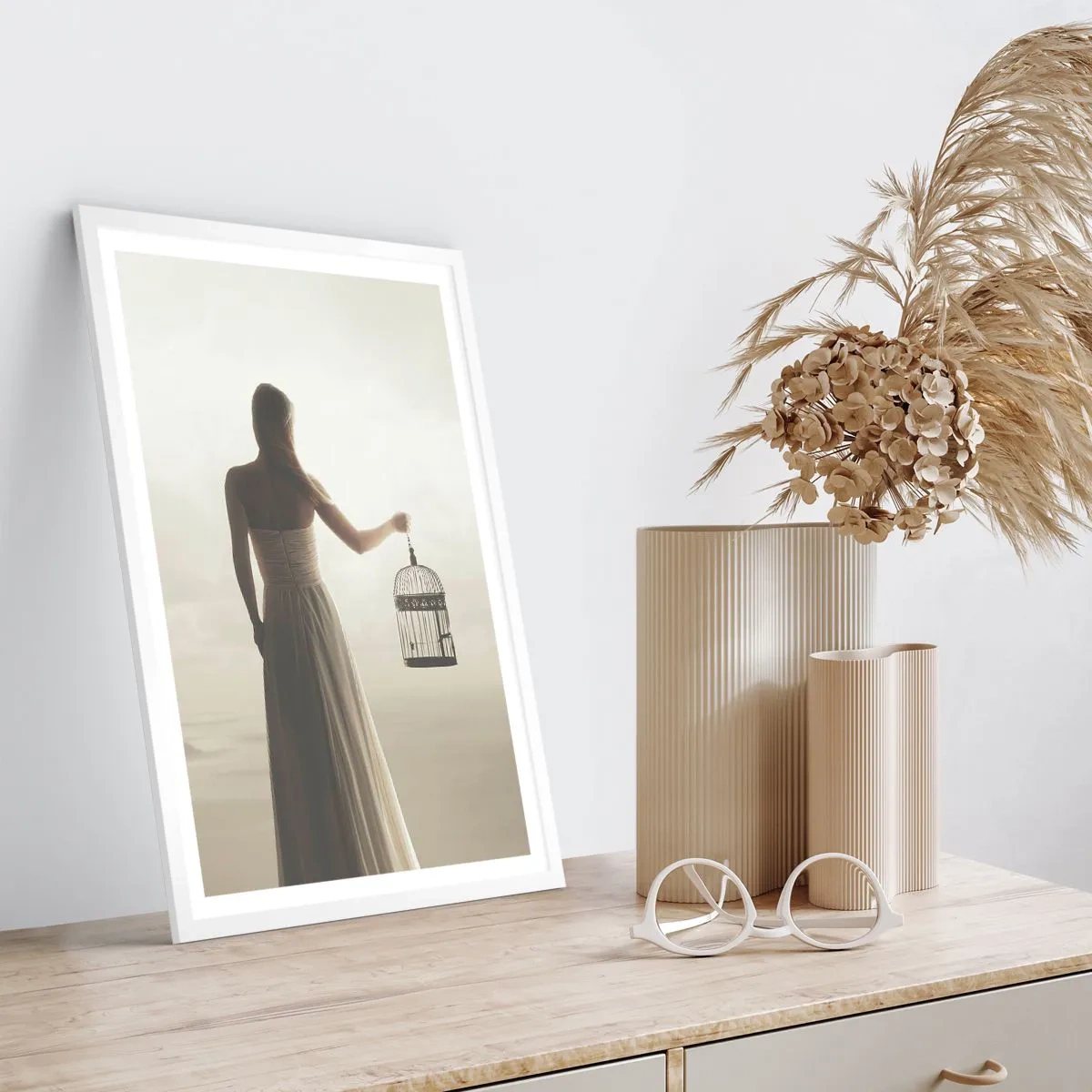 Affiche dans un cadre blanc - Poster - Soi libre - 70x100 cm