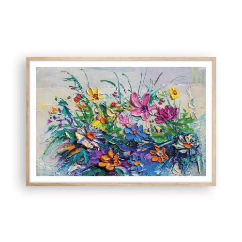 Affiche dans un chêne clair - Poster - Absolument pas une nature morte - 91x61 cm