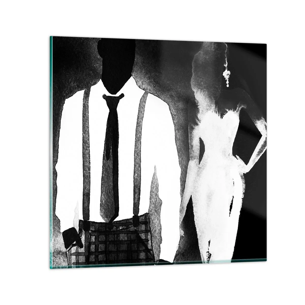 Impression sur verre - Image sur verre - Ambiance noire - 40x40 cm