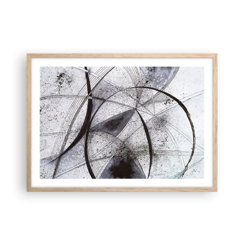Affiche dans un chêne clair - Poster - Fantaisie futuriste - 70x50 cm