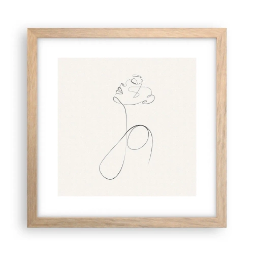 Affiche dans un chêne clair - Poster - En boucle dans les rêves - 30x30 cm