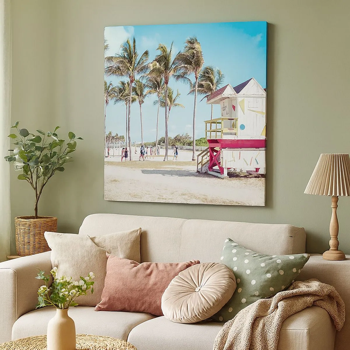 Impression sur toile - Image sur toile - Une belle journée devant toi - 30x30 cm