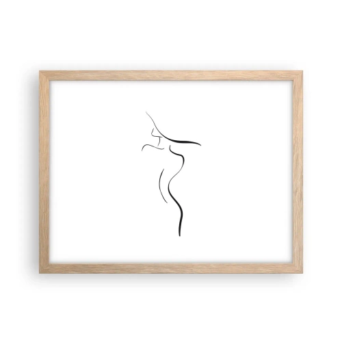 Affiche dans un chêne clair - Poster - Insaisissable comme une vague - 40x30 cm