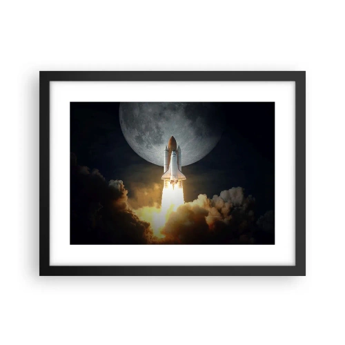 Affiche dans un cadre noir - Poster - Le début d'une aventure surnaturelle - 40x30 cm