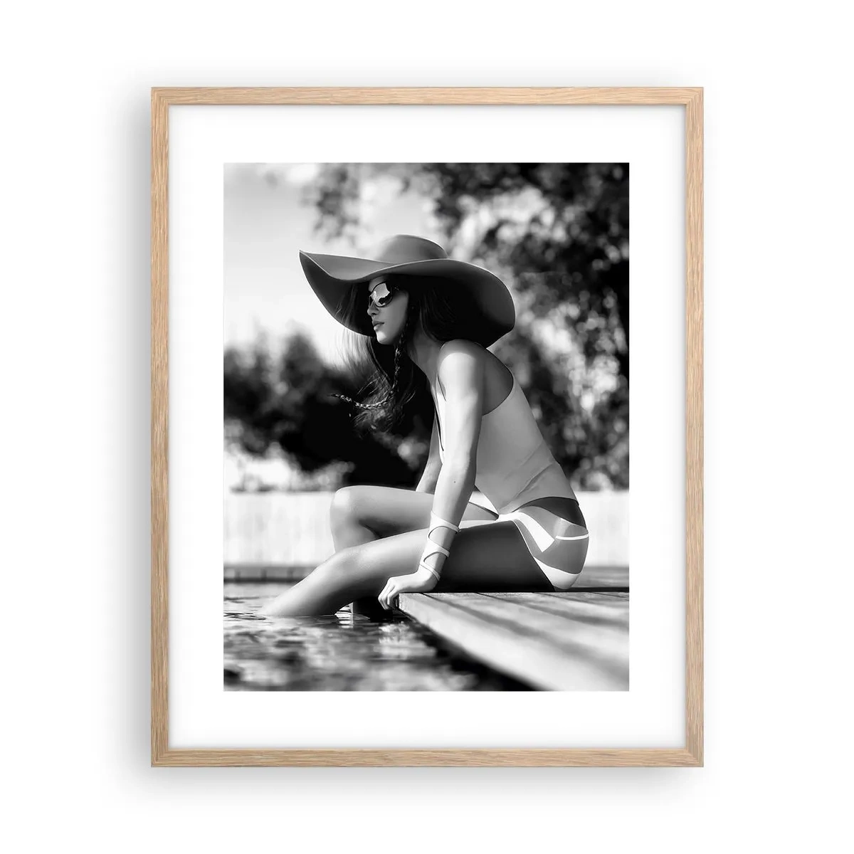 Affiche dans un chêne clair - Poster - Rêve d'été - 40x50 cm