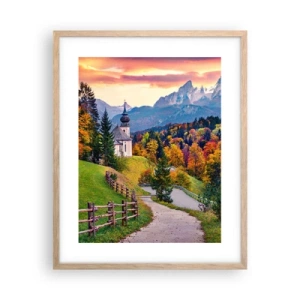 Affiche dans un chêne clair - Poster - Paysage comme peind - 40x50 cm