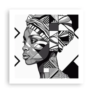 Affiche - Poster - Portrait ethnique - 50x50 cm