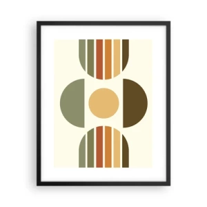 Affiche dans un cadre noir - Poster - Dans les coulaurs de la terre - 40x50 cm