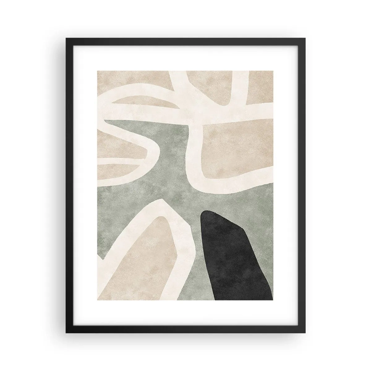 Affiche dans un cadre noir - Poster - Composition pour motif noir - 40x50 cm