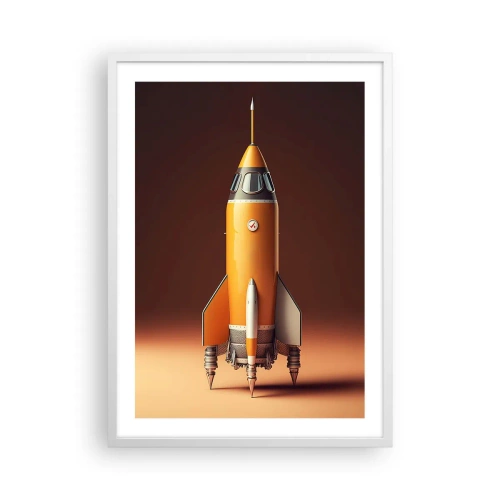 Affiche dans un cadre blanc - Poster - Ça commence par un rêve - 50x70 cm