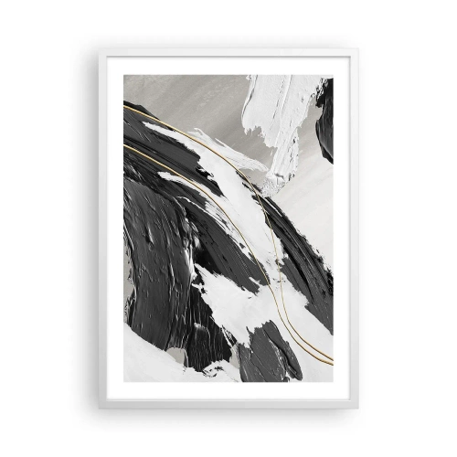 Affiche dans un cadre blanc - Poster - L'abstraction à grande échelle - 50x70 cm