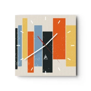 Horloge murale - Pendule murale - Notation musicale - 40x40 cm