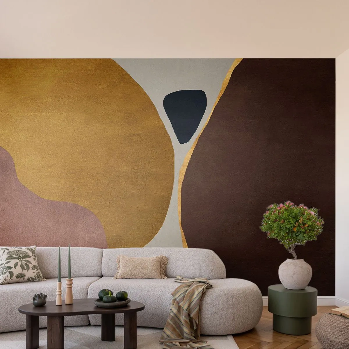 Papier peint sur mesure Premium Canvas - L'abstraction – une place dans l'espace - Abstraction, Minimalisme, Formes