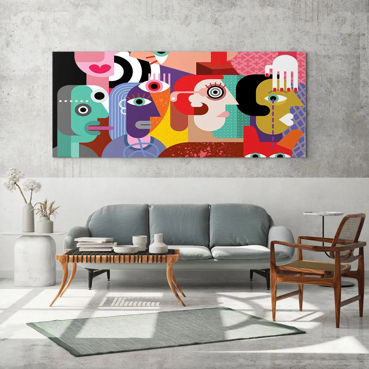 Impression sur verre - Image sur verre - Nous par M. Picasso - 100x40 cm