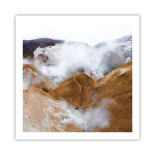 Affiche - Poster - Le charme brut de l'Islande - 60x60 cm