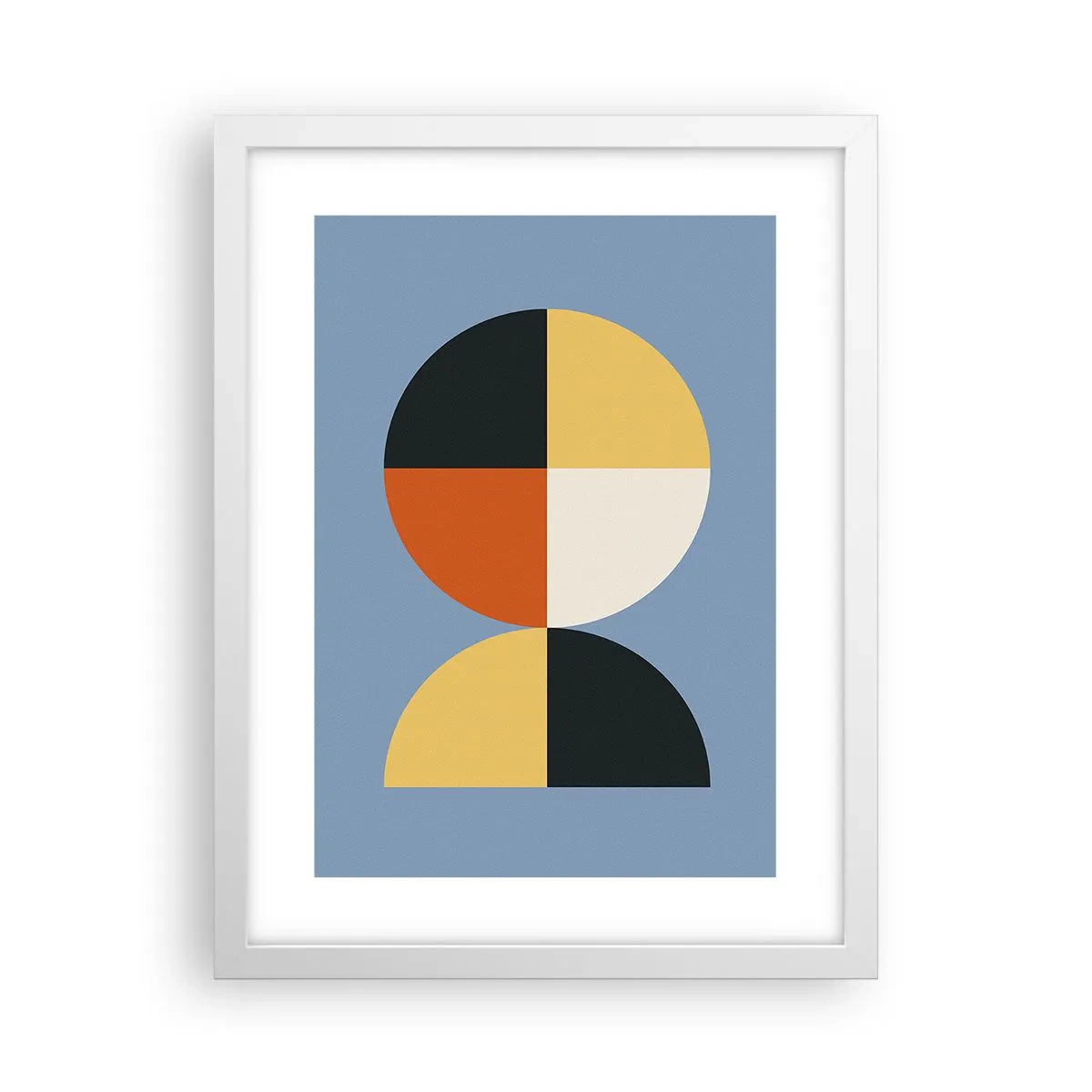 Affiche dans un cadre blanc - Poster - Regarde et compte - 30x40 cm