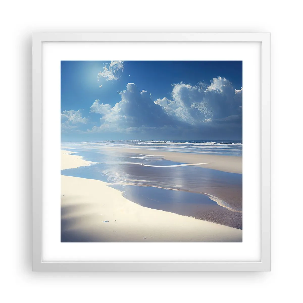 Affiche dans un cadre blanc - Poster - Des vacances paradisiaques - 40x40 cm