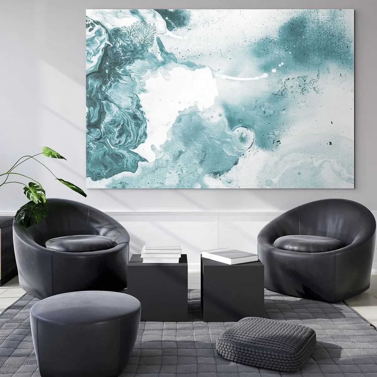 Impression sur verre - Image sur verre - Marécage bleu - 70x50 cm