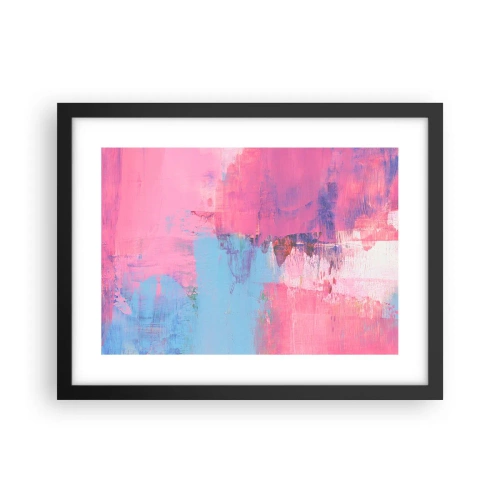 Affiche dans un cadre noir - Poster - Du rose, du bleu et une pincée de lumière - 40x30 cm