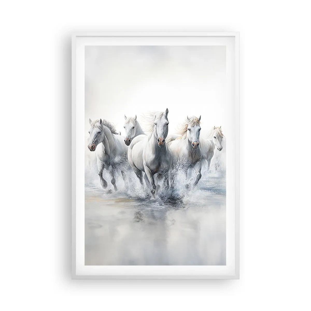 Affiche dans un cadre blanc - Poster - Magie blanche - 61x91 cm