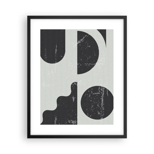 Affiche dans un cadre noir - Poster - Composition dessus et dessous - 40x50 cm