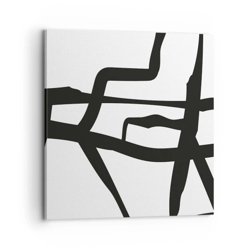 Impression sur toile - Image sur toile - Conception noir et blanc - 70x70 cm