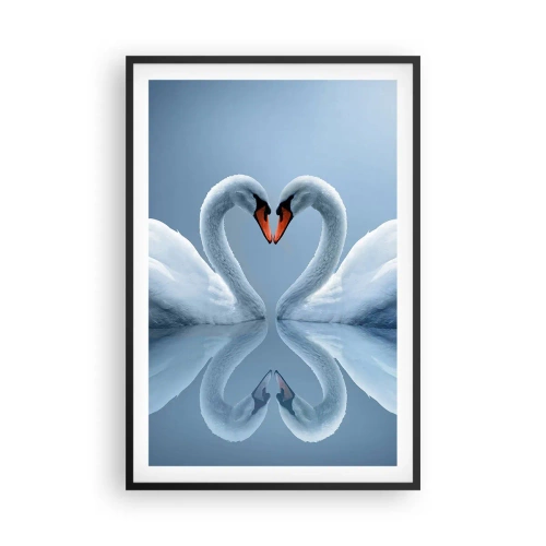 Affiche dans un cadre noir - Poster - Le temps de l'amour - 61x91 cm