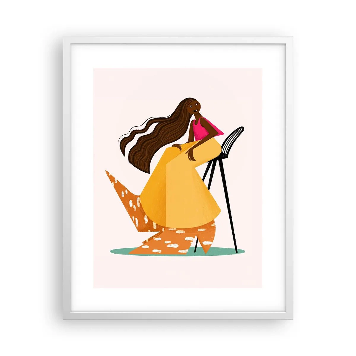 Affiche dans un cadre blanc - Poster - La mode est aussi amusante - 40x50 cm