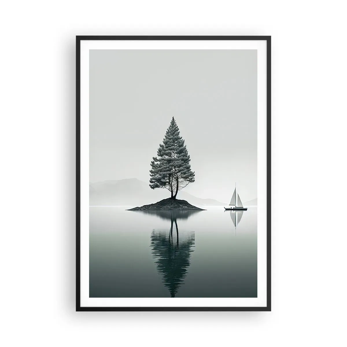 Affiche dans un cadre noir - Poster - Un rêve somnolent - 70x100 cm