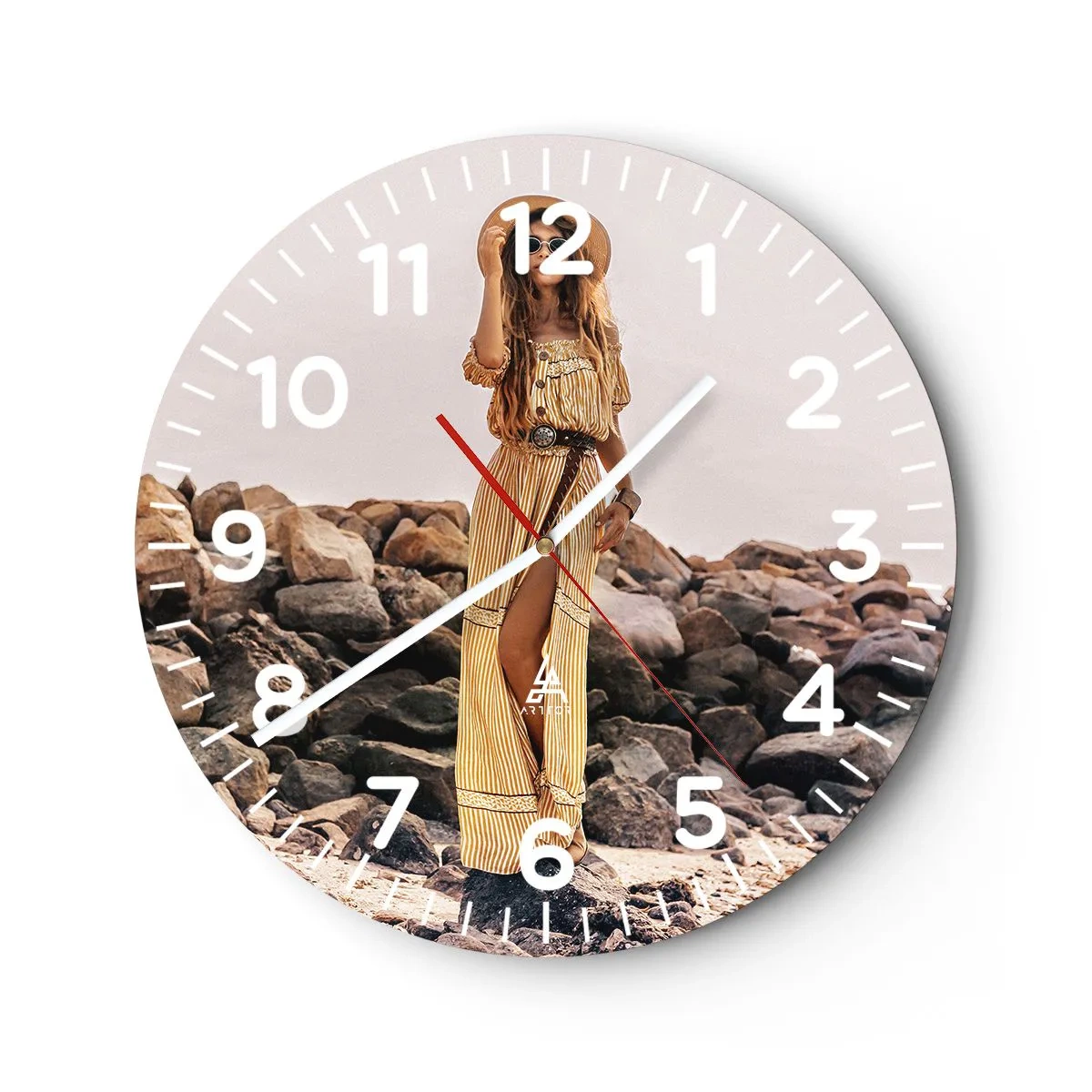 Horloge murale - Pendule murale - La magie des pierres - 30x30 cm