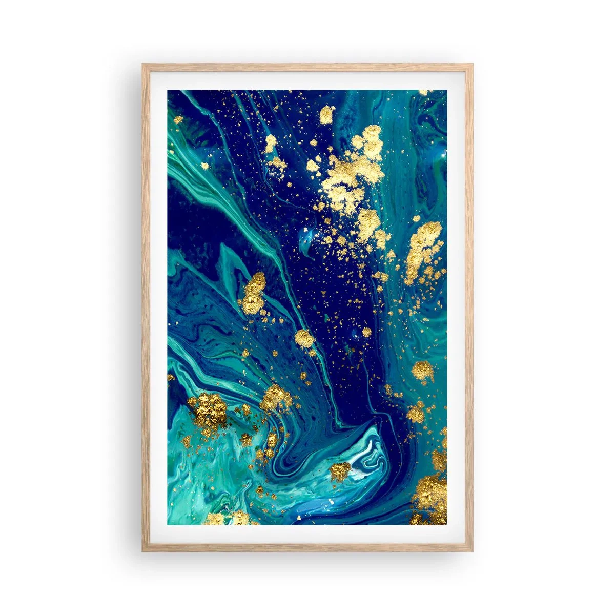 Affiche dans un chêne clair - Poster - Les pétales du soleil - 61x91 cm