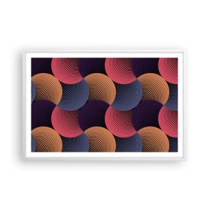 Affiche dans un cadre blanc - Poster - Dans un rythme circulaire - 91x61 cm