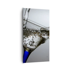 Impression sur toile - Image sur toile - Eau cristalline dans un verre cristal - 65x120 cm