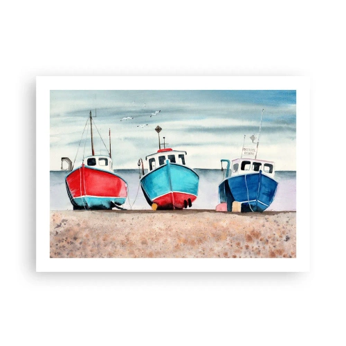 Affiche - Poster - Prêt pour la pêche - 70x50 cm