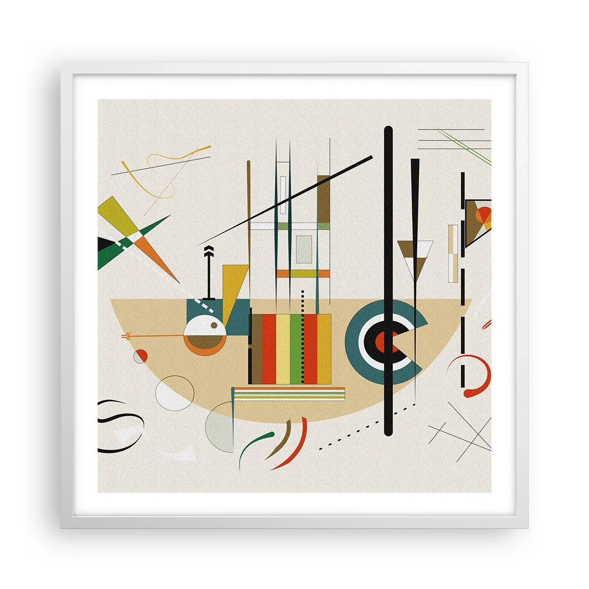 Affiche dans un cadre blanc - Poster - Et le monde s’amuse - 60x60 cm