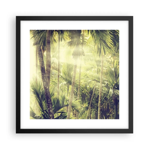 Affiche dans un cadre noir - Poster - Nature enflammée - 40x40 cm