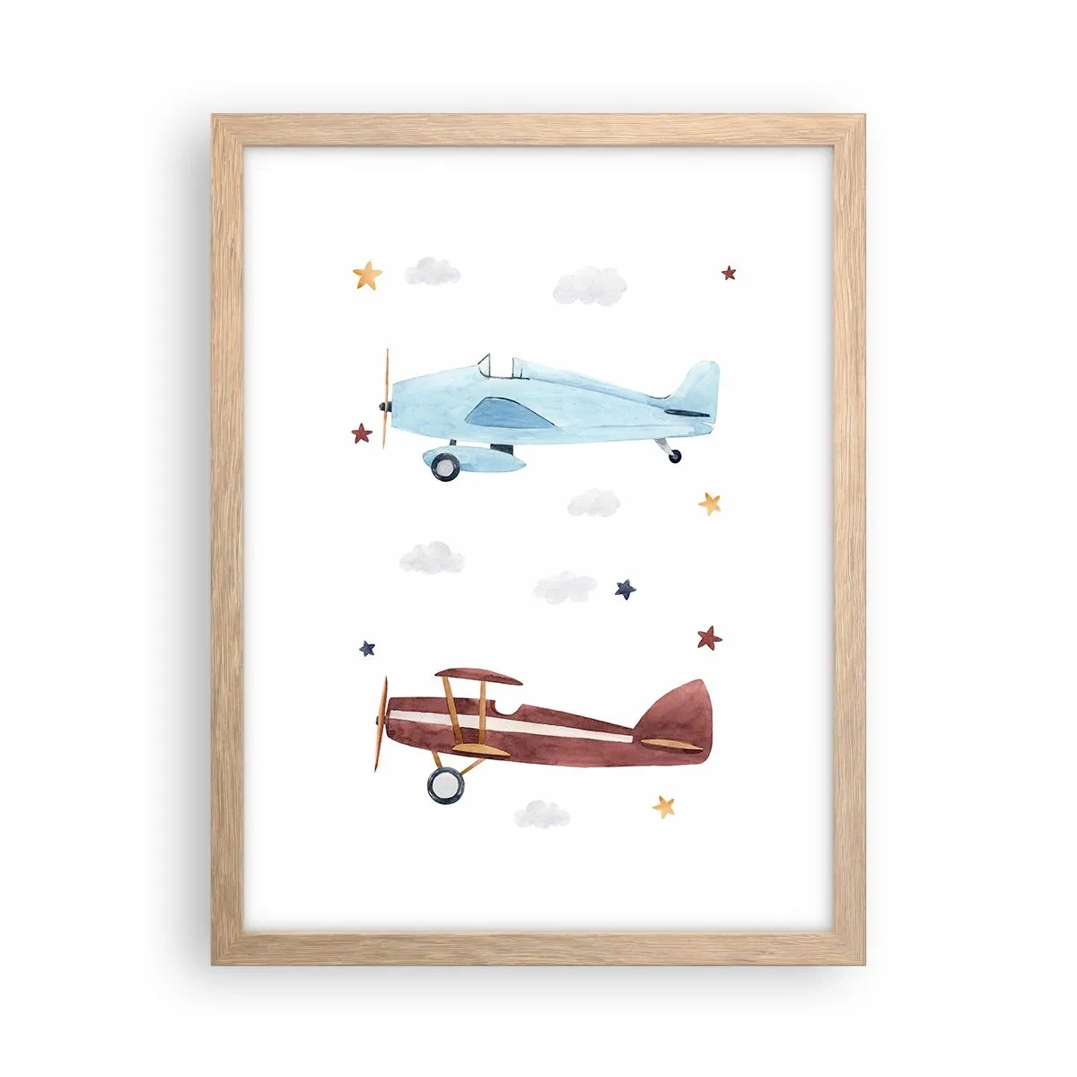 Affiche dans un chêne clair - Poster - Monsieur le pilote, nous vous attendons ! - 30x40 cm