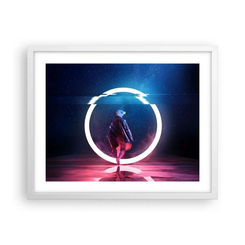 Affiche dans un cadre blanc - Poster - Entre deux mondes - 50x40 cm