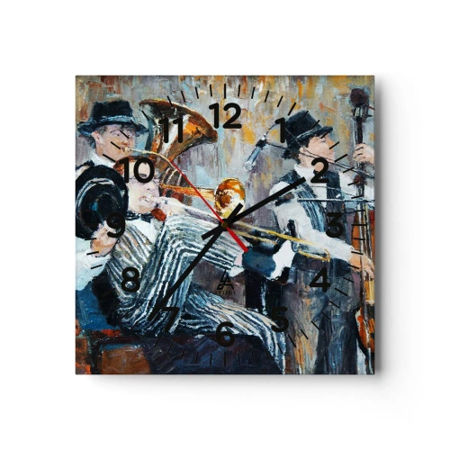 Horloge murale - Pendule murale - C'est tout le Jazz - 40x40 cm