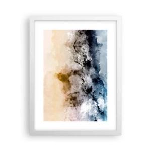 Affiche dans un cadre blanc - Poster - Noyé dans un nuage de brouillard - 30x40 cm