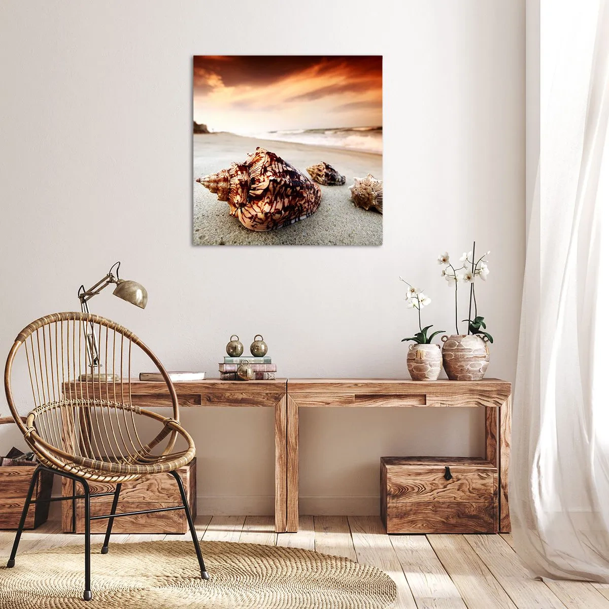 Impression sur toile - Image sur toile - Les parias des vagues - 40x40 cm