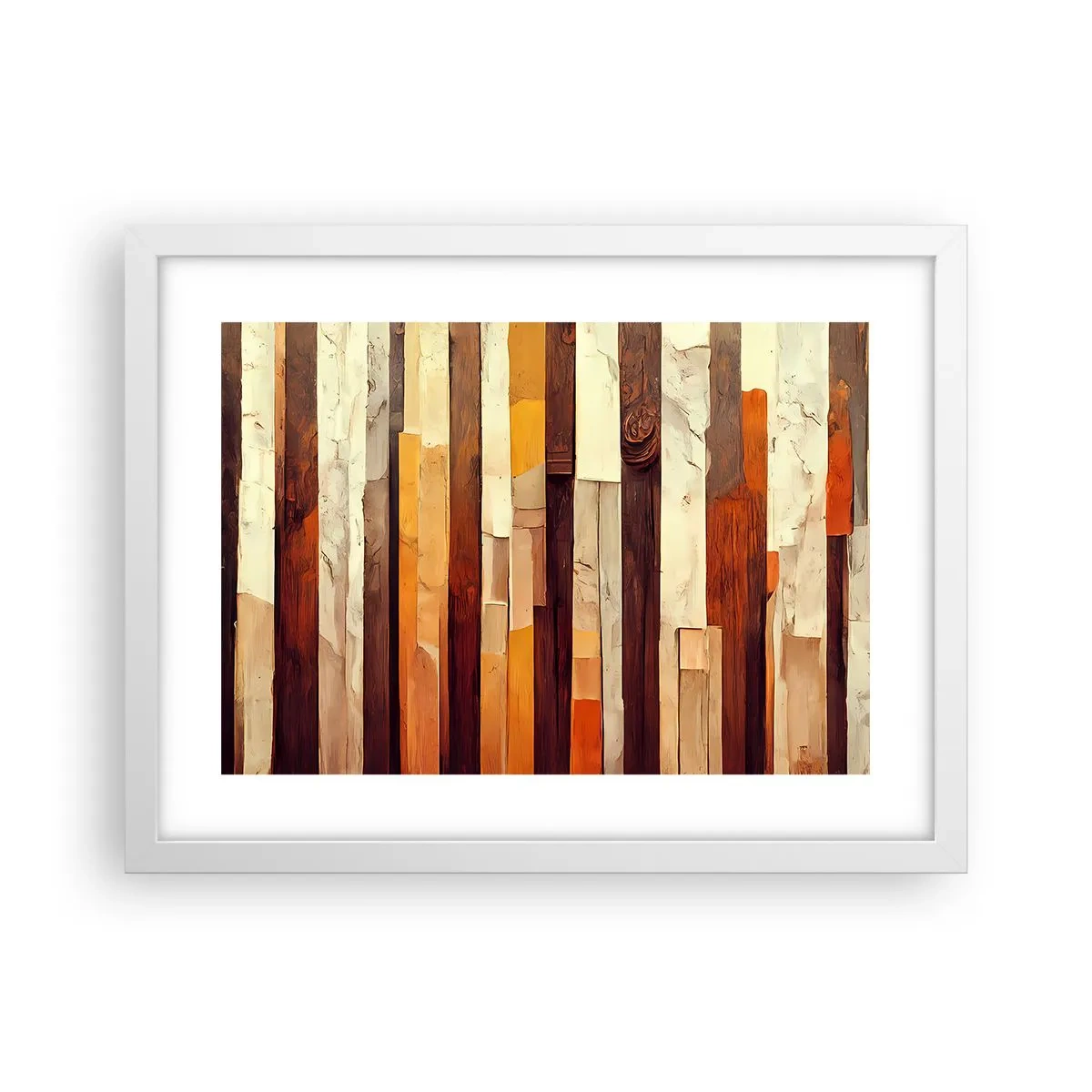 Affiche dans un cadre blanc - Poster - Hymne des arbres forestiers - 40x30 cm