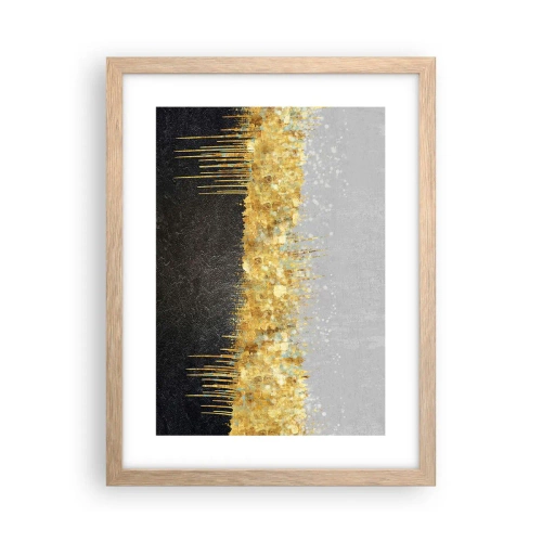 Affiche dans un chêne clair - Poster - Vers l'intérieur et vers le haut - 30x40 cm